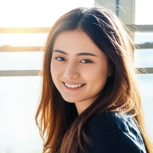 她今天早上心情很好。