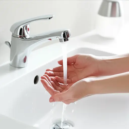 洗手后请关掉水龙头。