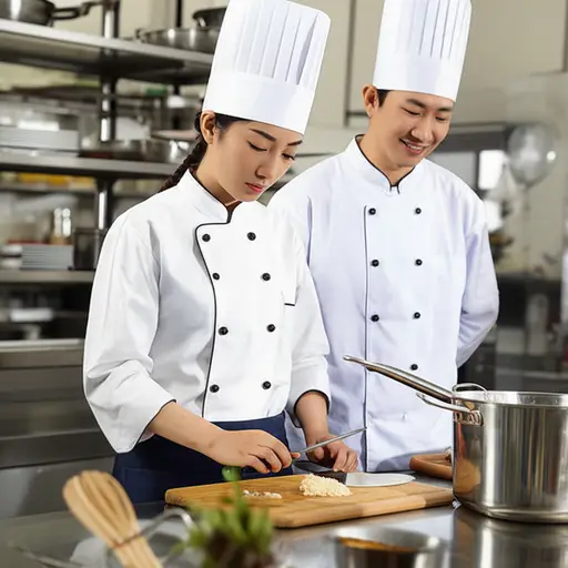 她是个厨师，和我一样。