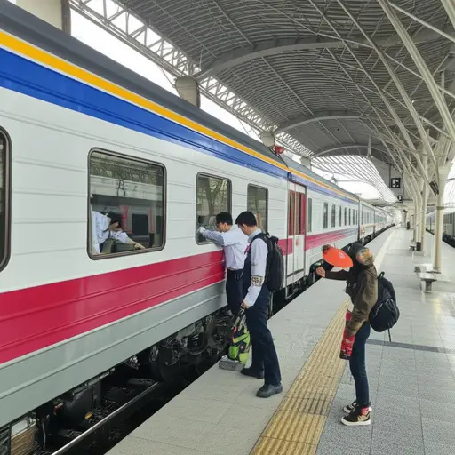 当然我在火车站报告了此事，但他们在搜查火车时找不到。