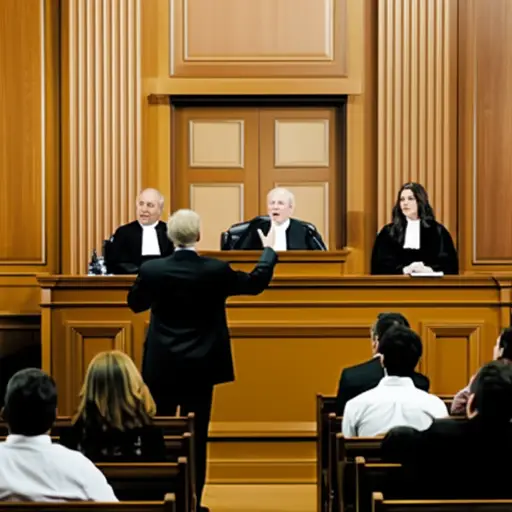 法庭上有很多戏剧性场面。