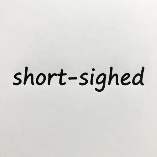 单词'short-sighted'需要一个连字符。
