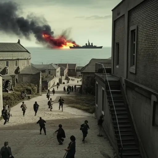 这个沿海城镇再次遭到敌军攻击。