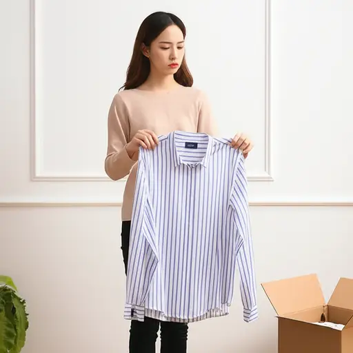 我不得不把衬衫寄回去，因为它不合身。