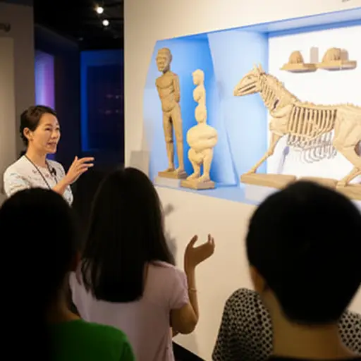 博物馆的导游给我们做了一个非常有趣的讲解。