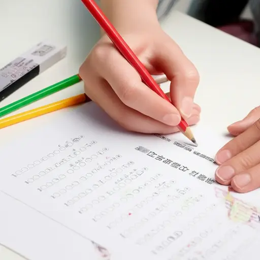 我的老师在我的试卷上打了个勾，表示它是正确的。