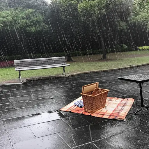 糟糕的天气让我们不可能去野餐了。