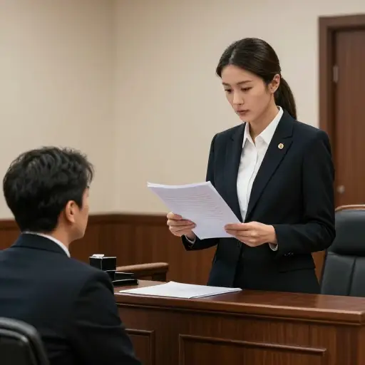 律师努力证明她的委托人是无辜的。