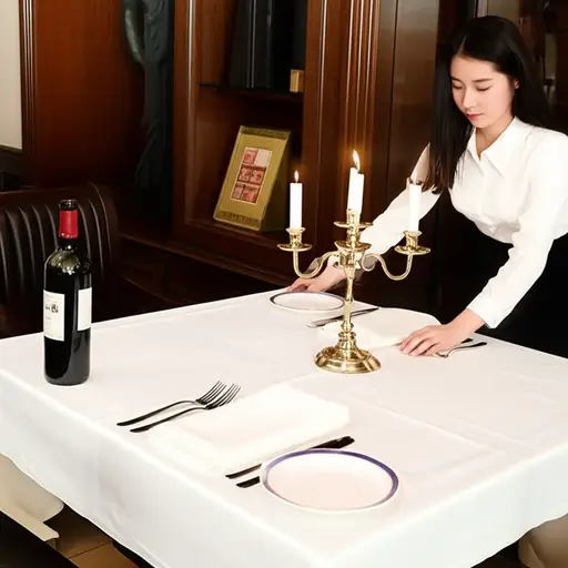 她准备了一顿浪漫的二人晚餐。