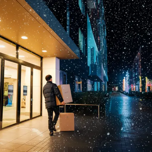 我在新年前夜前夕搬进了公寓。