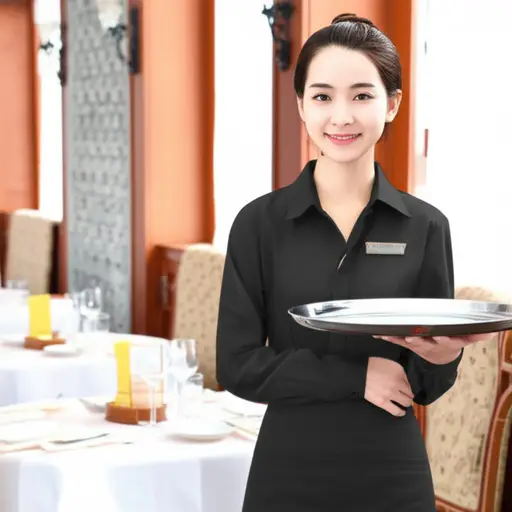 我姐姐想成为一名服务员。