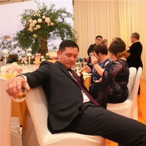 他在我姐姐的婚礼上喝得烂醉。