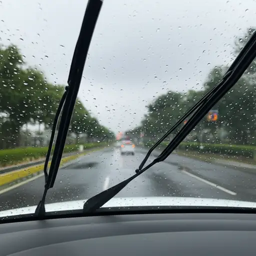 下雨天开车时应该降低速度。