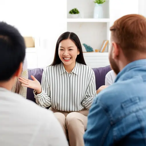 她讲了一个关于她假期非常有趣的故事。