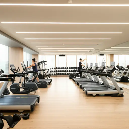 我想加入一家健身房来保持健康。