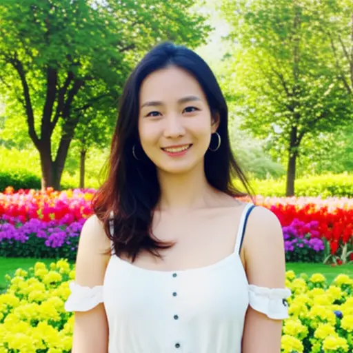 看到她微笑换换心情真好。