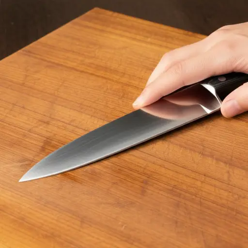 小心，那把刀很锋利。