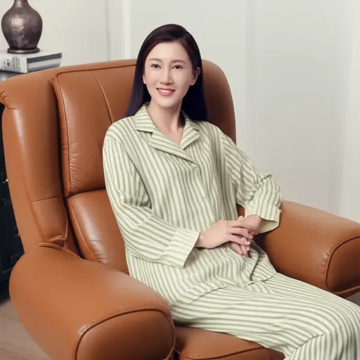 她想象自己坐在家里最喜欢的扶手椅上。