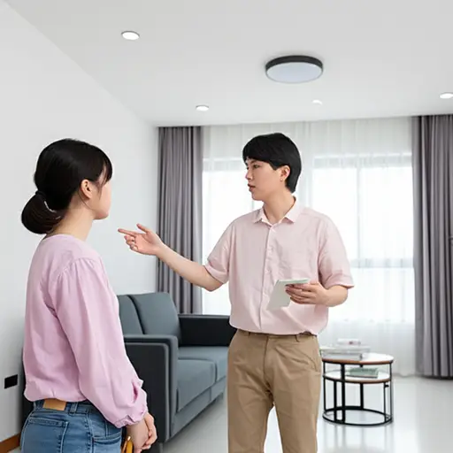 房东带我参观了房子。