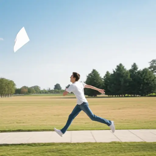 信被吹走了，我不得不跑去追它。