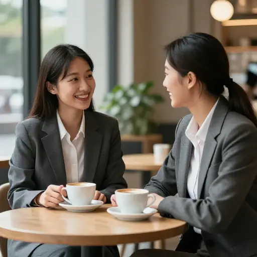 她正在和办公室的一个同事约会。