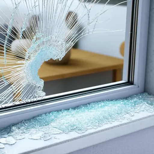 一天，我回家发现我的窗户被砸碎了。