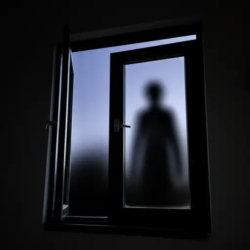 突然，我看到一个'东西'在窗户旁漂浮，发出声音，不像人类。