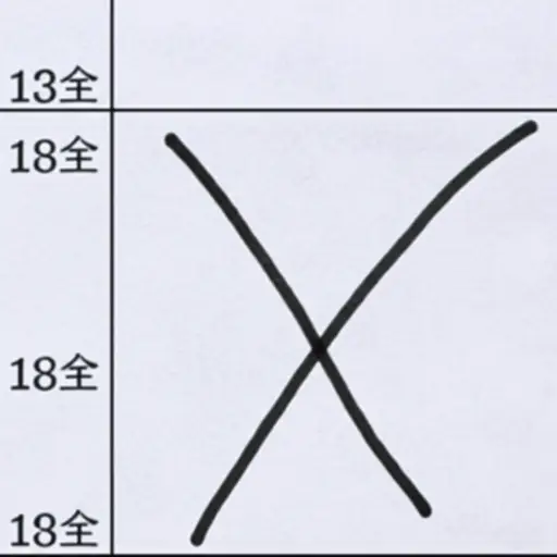 在你投票的人名旁边画一个叉。