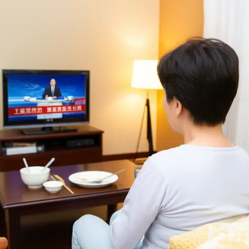 我妈妈每天晚饭后都会看电视新闻。