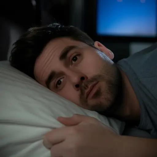 我昨晚因为担心根本睡不着。