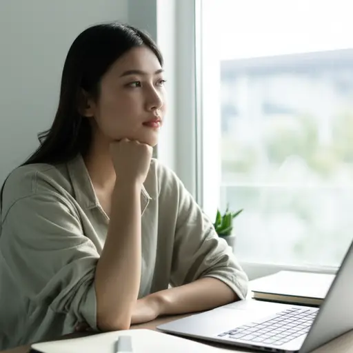 她需要为她的文章想出一个有创意的话题。
