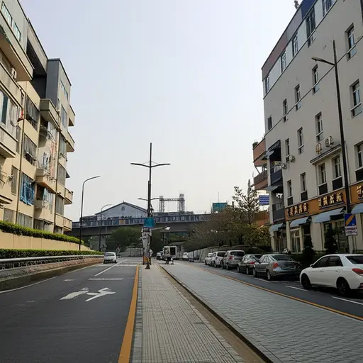 火车站离我家很近。