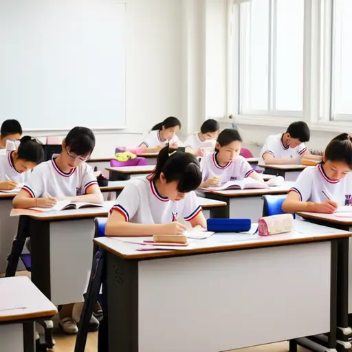 教室里每个人都在安静地学习。