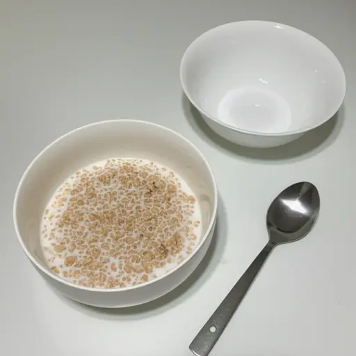 我的早餐很简单，就是牛奶和麦片。