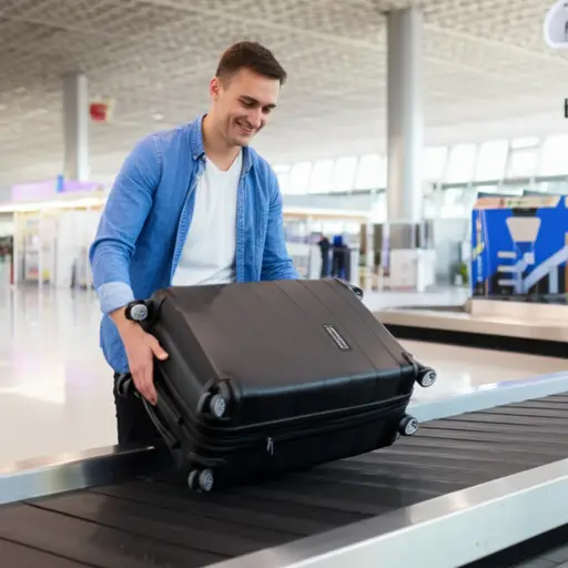 他很欣慰能拿回自己的行李箱。