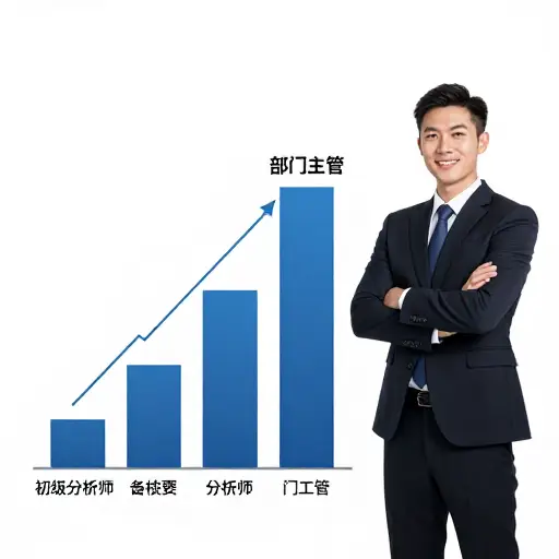 他的职业生涯遵循着从初级分析师到部门主管的逻辑发展过程。