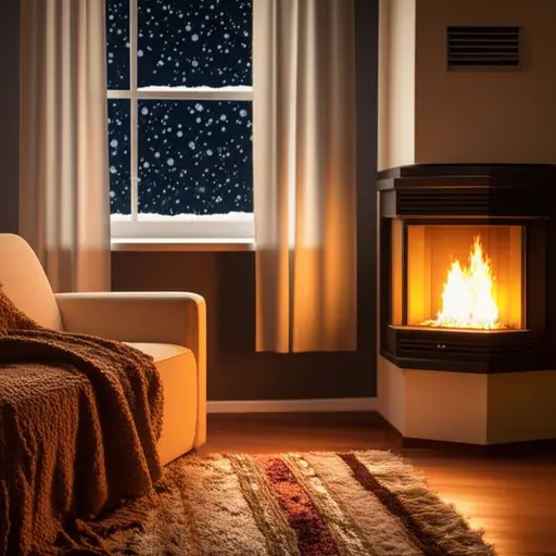 这个房间在冬天既舒适又温暖。