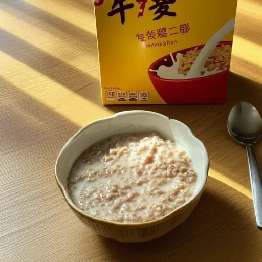 我有时早餐吃麦片。