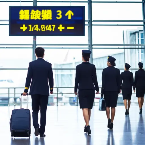 当我返回时，我看到了我飞机上的机组人员。