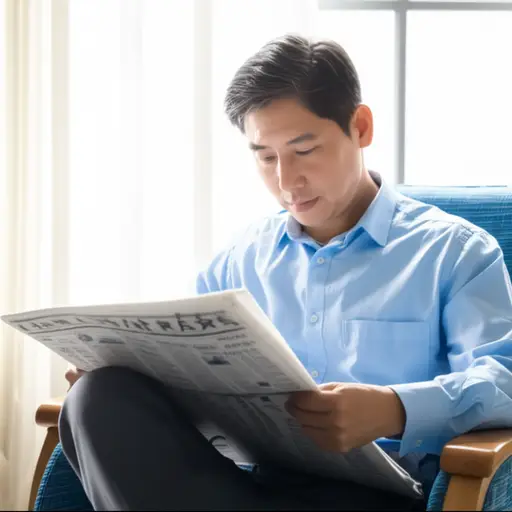 我父亲是这份报纸的固定读者。