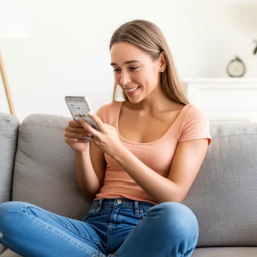 她喜欢使用社交网站与朋友保持联系。