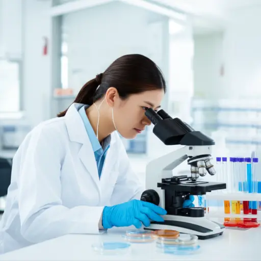 她对生物科学特别感兴趣。