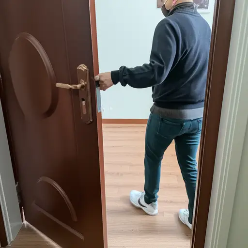 我打开门，然后走了进去。