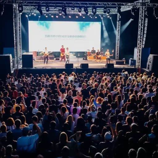 音乐会吸引了很多人。