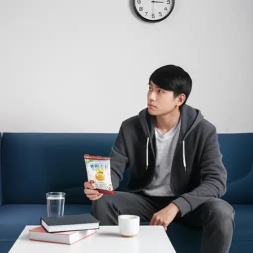 我正努力不养成深夜吃零食的习惯。