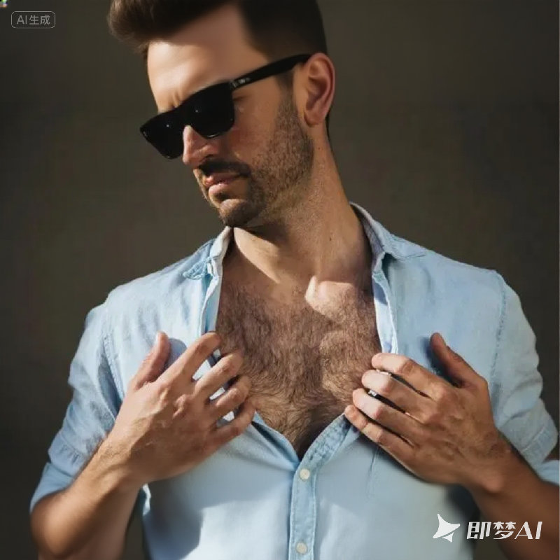 他开玩笑说，他的胸毛在冬天让他保暖。