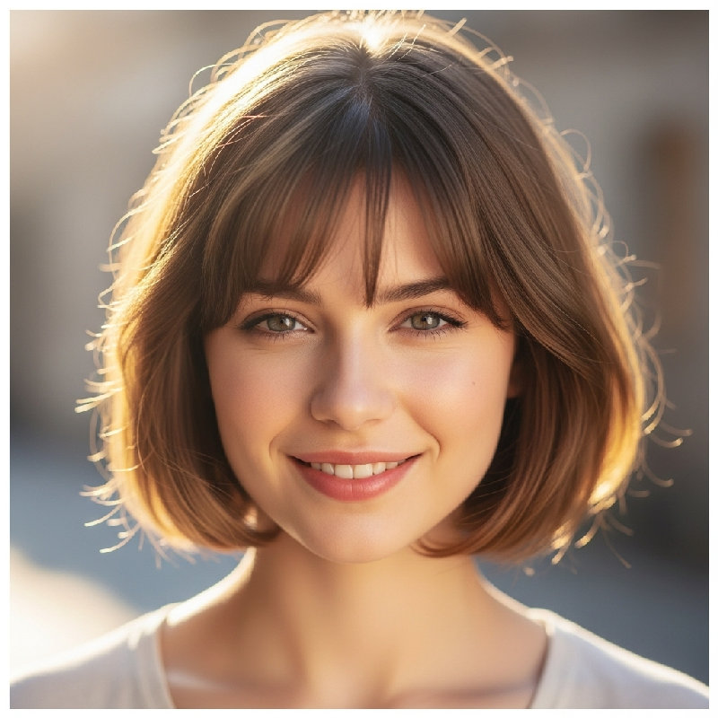 她把发型换成了波波头，以求焕然一新。