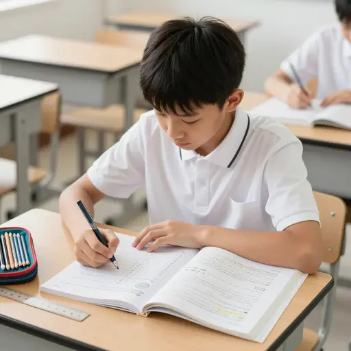 我在学校学数学。
