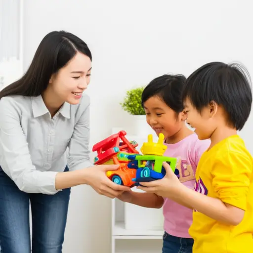 她把旧玩具传给了需要帮助的孩子们。