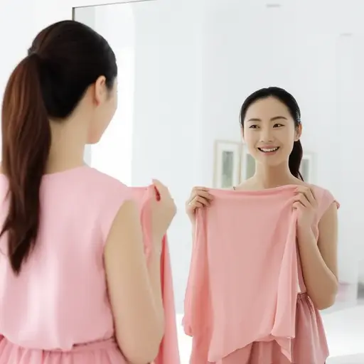 这个颜色完美地衬你的肤色。